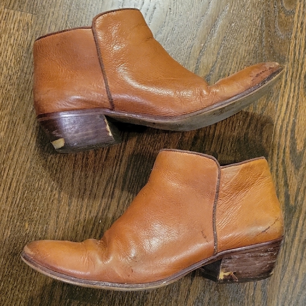 Women's Tan Leather Ankle Boots